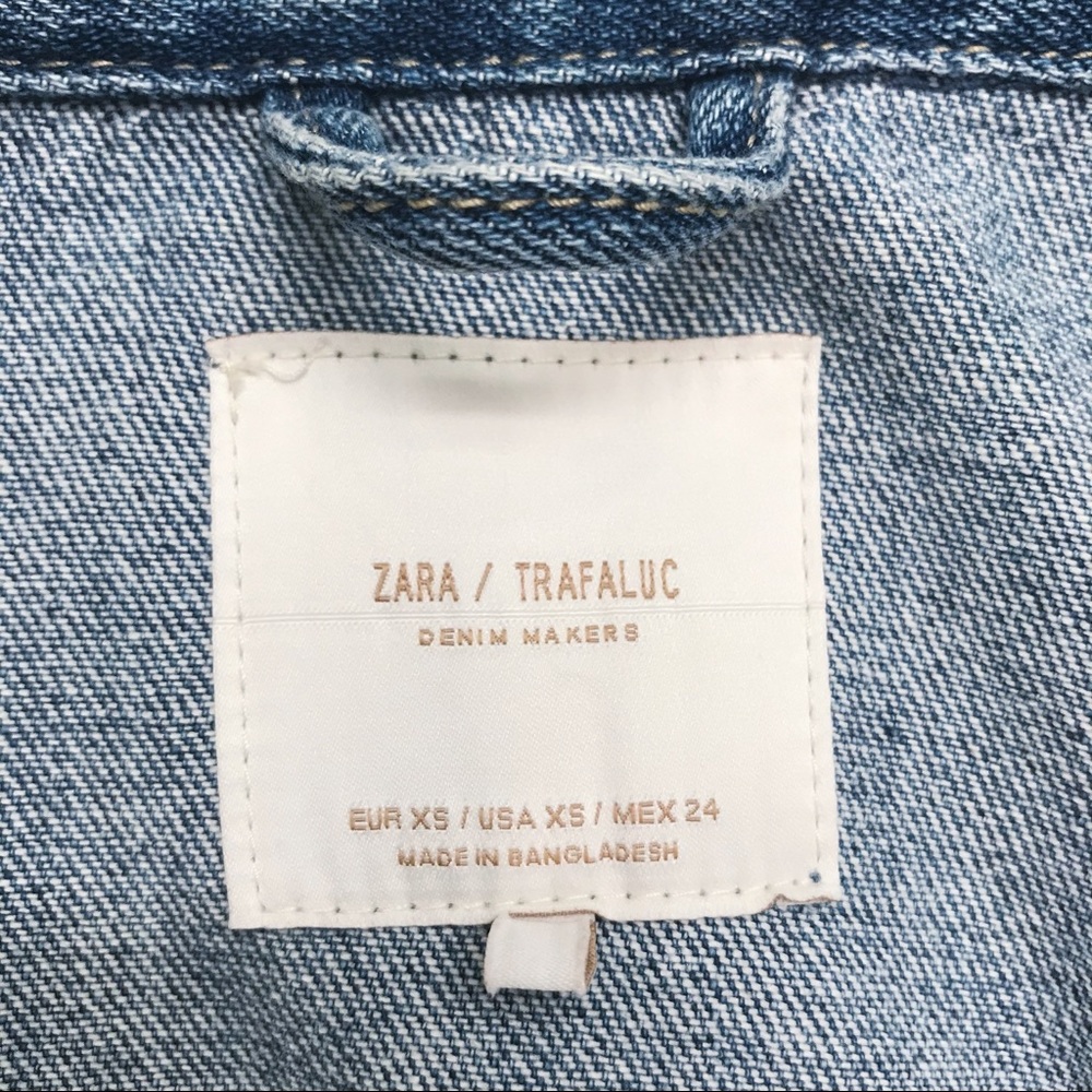 Zara “Different World“ Patchwork Denim Jacket - image 5